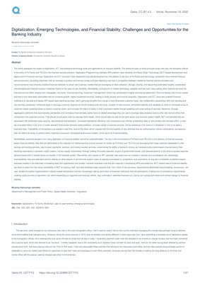 PDF Document Cover - Digitalization, Emerging Technologies, and Financial Stability: Banking Industry Analysis